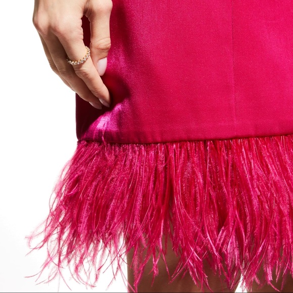 AIDAN BY AIDAN MATTOX
Feather-Hem Tuxedo Dress - Picture 2 of 4